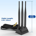 2 4ghz 5ghz Dual Band Wifi Antenna With 4 Rp-sma Male Connector  