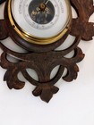 Antique Wall Barometer - Black Forest Carved Wood  Working