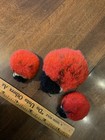 Lot Of 3 Vintage German Steiff Miniature Wool Pompom Ladybugs Lady Bug Animal