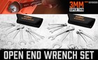 19pc Sae   Metric Thin Open End Wrench Set Bike Wrench Set W  Rolling Pouch Cr-v