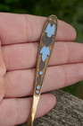Vintage Russian 875 Fine Gilt Silver   Enameled Spoon