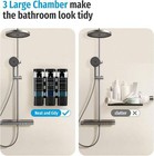 3 - Chamber Wall - Mounted Shampoo   Conditioner Dispenser - 3300ml  No Drill