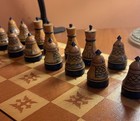 Vintage Wooden Chess Set Soviet Ussr   229 