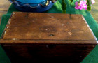 Antique Singer Co  Puzzle Box  Oak Dovetailed Pat  Pending 1889 Empty  as Found 