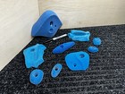 Set Of 9 Blue Used Rock Climbing Holds  Please See Pictures For Condition 
