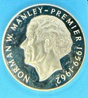 1972 Jamaica 5 Dollars Proof   Norman W  Manley   Sterling Silver  925   Fm
