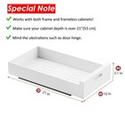1 Pack 21  Deep Pull Out Cabinet Organizer Adhesive 10  Wide Steel Roll-out Draw