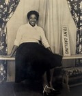 Antique Snapshot African American Woman    to My Darling    Romantic Portrait
