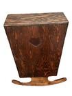 Antique Handmade Wooden Baby Hooded Cradle
