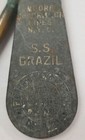 Rare Vintage 1940s S s  Brazil Room Brass Key Leather Fob  Moore Mccormack Nyc 