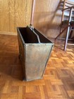 Vintage Brass Magazine Rack Embossed Spanish Galleon Nautical Ship Wood Box