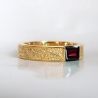Red Garnet Ring  925 Sterling Silver Gold Plated  Handmade Ring For Men s