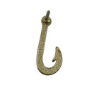 Small Fish Hook Pinback Lapel Hat Pin Angler Fishing Barbed Gold Tone Vintage