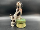 1940   s Staffordshire Cavalier King Charles Spaniel Dog On Ottoman 12   