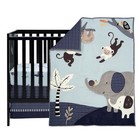 Lambs   Ivy Jungle Party 3-piece Elephant monkey Baby Crib Bedding Set