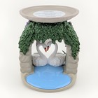 Bath   Body Works Swan Bridge Pedestal 3-wick Candle Holder Wisteria Free Ship    