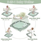 Foldable Baby Walker 5-in-1 Activity Center Adjustable Height Detachable Mat