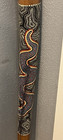 Vintage Didgeridoo 51    Wood Wind Instrument With Snake Design Please Read