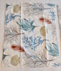 2 Pottery Barn Del Mar Coastal Shams Standard Size 26x20    Shells Coral Beach Nwo