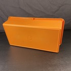 Tupperware Rectangle Keeper 677-7 Container Orange Vintage Clear Usa No Lid