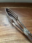 Vintage Silver Plated Serving Tongs Asparagus Sandwich Pastry Mid Century