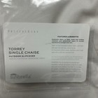 Pottery Barn Torrey Single Chaise Outdoor Cushion Slipcover Natural Sunbrella   
