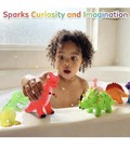 Color Changing Dinosaur Bath Toy Set  Multicolor  8 Pieces