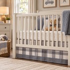 Nwt Pottery Barn Baby Madras Gray Plaid Crib Skirt 28x52 Msrp  59
