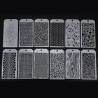 12 Pieces Stencils For Crafts  Brick Dot Layering Stencils Mixed Media Art5612