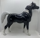 Extremely Rare Vintage Hartland Black And Silver Regal Arabian Horse Figurine