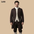 18th Century Brown Frock Coat Colonial Civilian Jacket Revolutionary War Costume