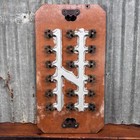 Vintage Industrial Foundry Mold Wood Wall Hang Abstract Sand Cast Steampunk Mcm