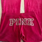 Y2k Vintage Victoria s Secret Pink Flared Sweatpants Rhinestone Puppy Mcbling