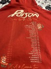 Poison 2018 Nothing But A Good Time Concert Tour Full Zip Hoodie Red Large