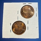 1968-d   S Lincoln Memorial Cents  Two Cherry Red Bu Coins From Obw Rolls   6819
