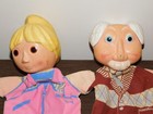 Vintage Lot Toy 6 Hand Puppets   1 Head 