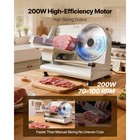 Uimoso 200w Electric Meat Slicer W dual 8 6  Blades  adjustable Thickness 0-0 6 