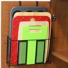 Door Organizer Holder Over The Cabinet Kitchen Storage Basket Cutting Board Rack