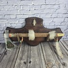 Native American Style Tomahawk Axe Art Display Wood Wooden Plaque Wall   