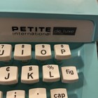 Petite International Typewriter De Luxe Baby Blue Case Original Box Vintage 4469