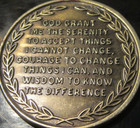 Alcoholics Anonymous Aa 8 Year Used Sunshine Bronze Medallion Token Chip Coin