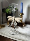 Simon Pearce Pomfret Candlestick Handblown Lead   free Glass 9 5   