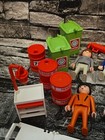 Lot Of 27 Playmobil Geobra People Figures Hats Tools   Accessories Mixed Lot