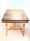 Antique Victorian   Eastlake Quarter-sawn Oak Extension Dining Table
