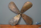 Antique General Electric Ge Fan Brass Blades Only 16  Vintage Industrial