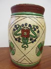 Rare Large Antique C 1890 Art Nouveau Pottery Crock Painting European American