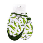 Kitchenaid Mini Oven Mitts 2-pack Green Pea Design Cotton Grip Heat Resistant