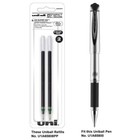 Uniball 65808pp 207 Impact Refills  Black Gel Ink  1 0mm Bold Point  6 Packs