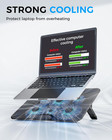 Laptop Cooling Pad With 6 High-speed Fans  Laptop Cooler With Adjustable Angles 