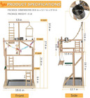 4 Layers Wood Pet Parrot Playstand